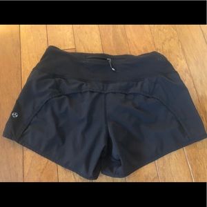 Black Lululemon Speed Up Shorts